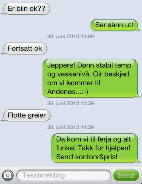 SMS til Hans House
